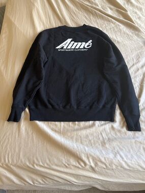 Aime Leon Dore Black Logo Crewneck Sweater size M